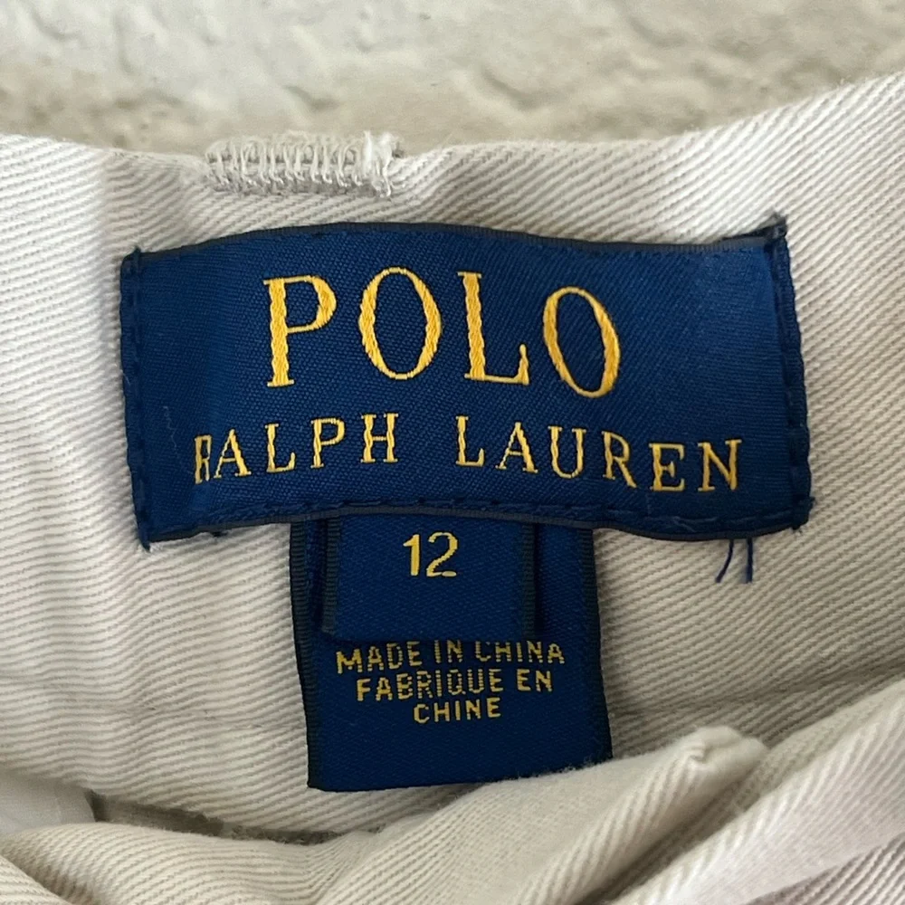 Polo Ralph Lauren | Flat front khaki uniform preppy shorts size 12